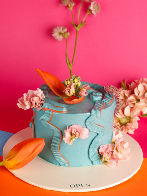 Elegant Tropical Mini Cake