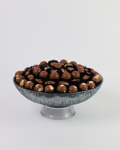 Glass Round Chocolate Tray